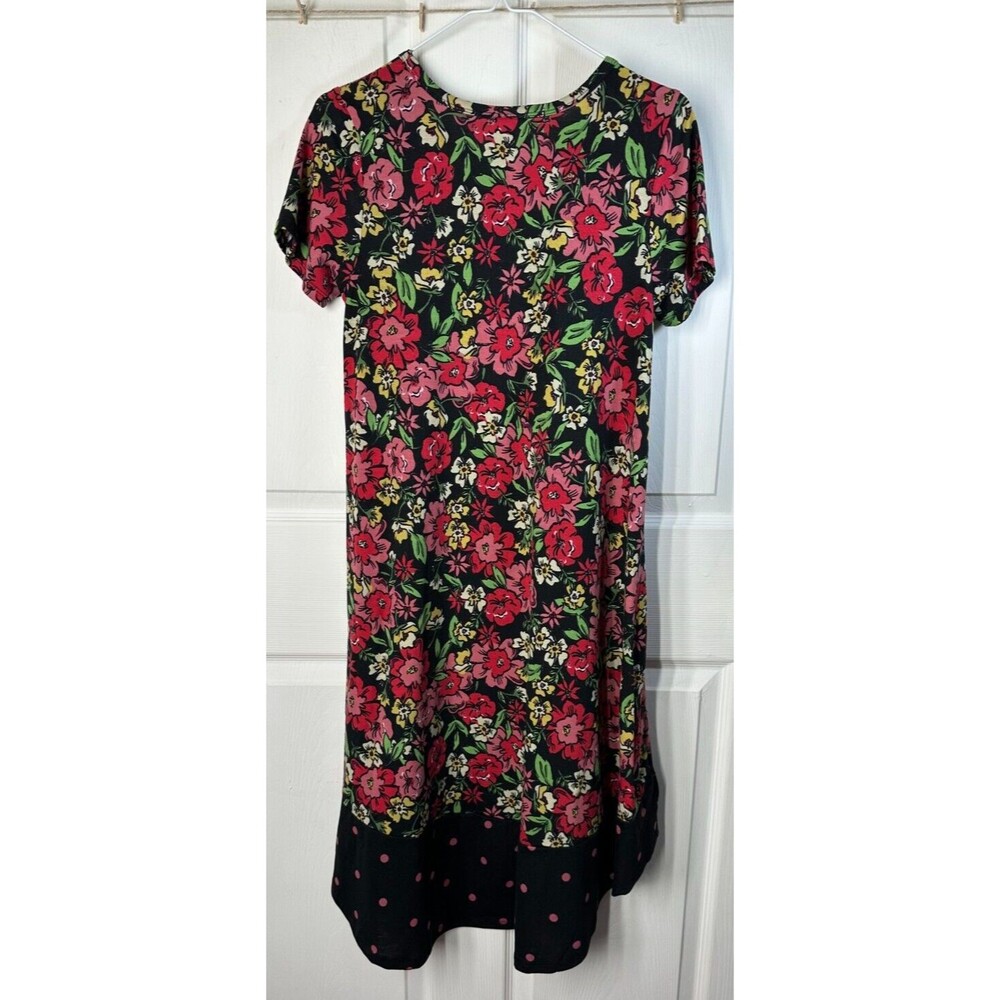 LuLaRoe Carly Dress Women's XS High-Low Hem Floral Jersey Easy Care Comfort